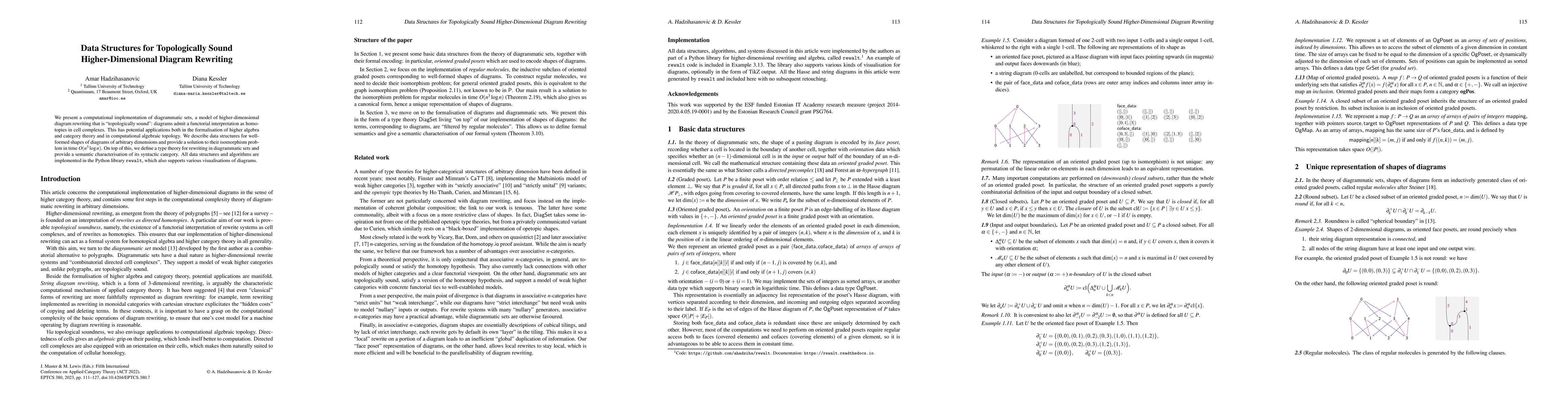 Thumbnail for Data Structures for Topologically Sound Higher-Dimensional Diagram
  Rewriting