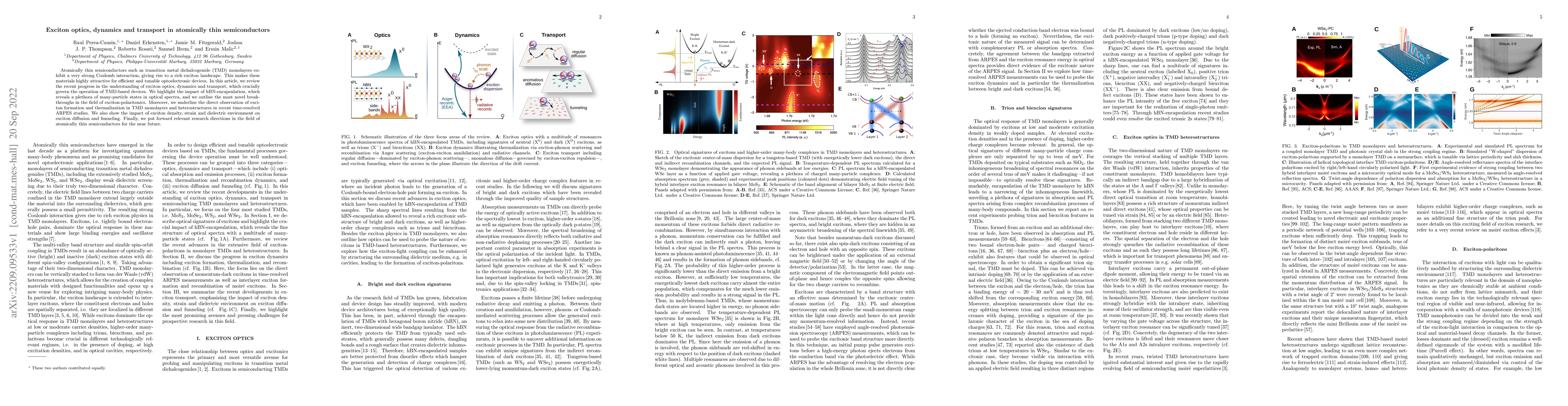 Thumbnail for Exciton optics, dynamics and transport in atomically thin semiconductors