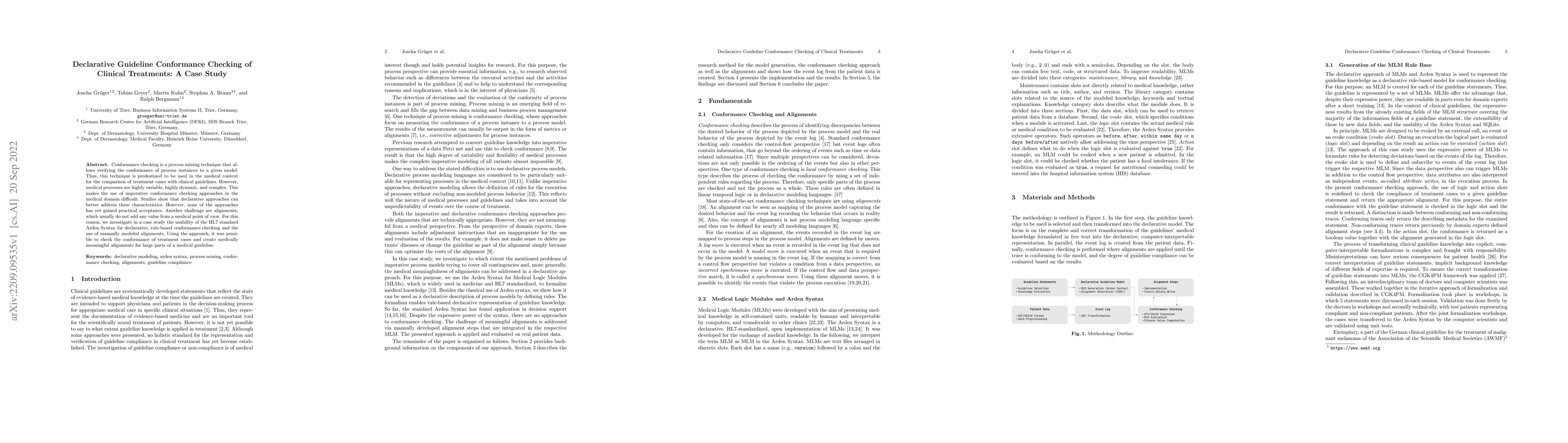 Thumbnail for Declarative Guideline Conformance Checking of Clinical Treatments: A
  Case Study