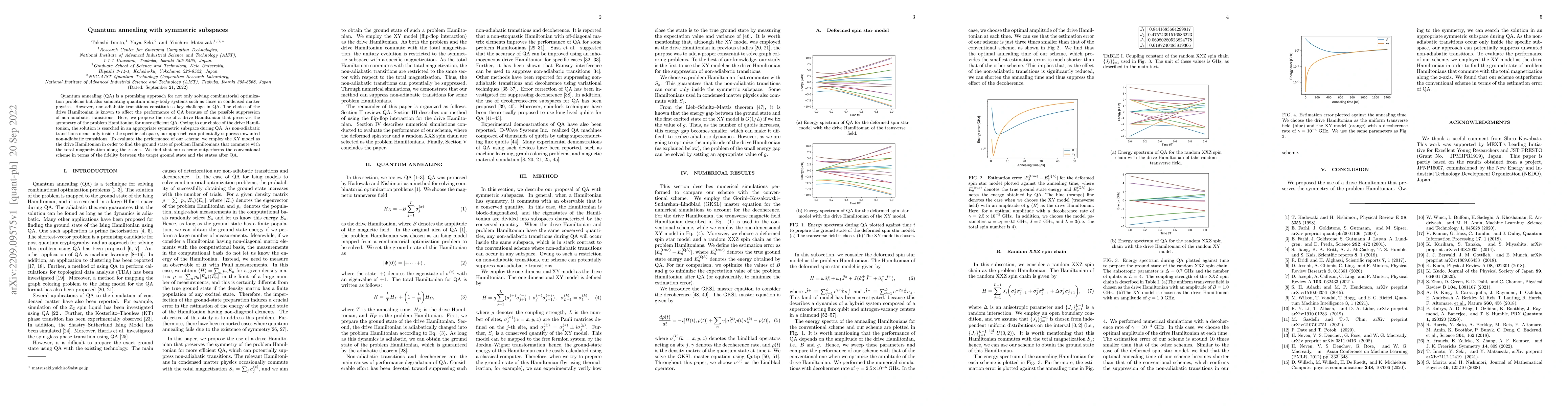 Thumbnail for Quantum annealing with symmetric subspaces