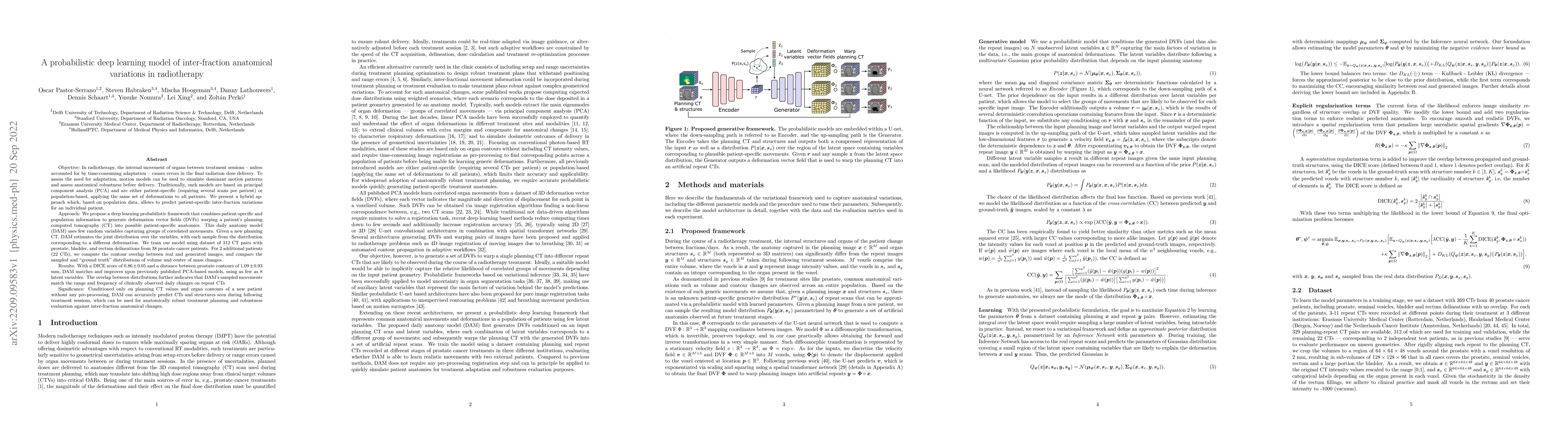 Thumbnail for A probabilistic deep learning model of inter-fraction anatomical
  variations in radiotherapy