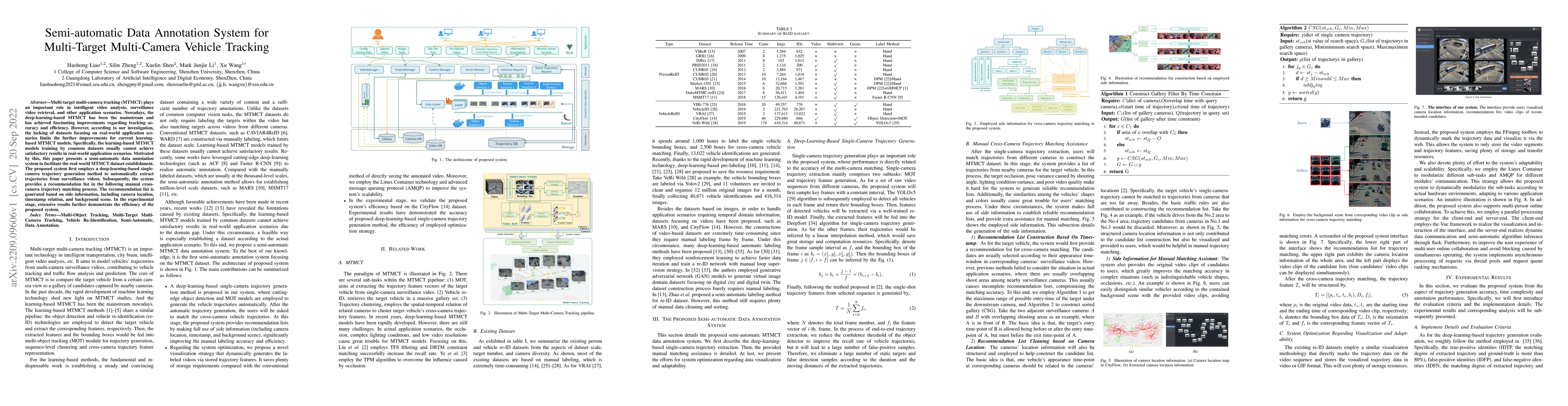 Thumbnail for Semi-automatic Data Annotation System for Multi-Target Multi-Camera
  Vehicle Tracking