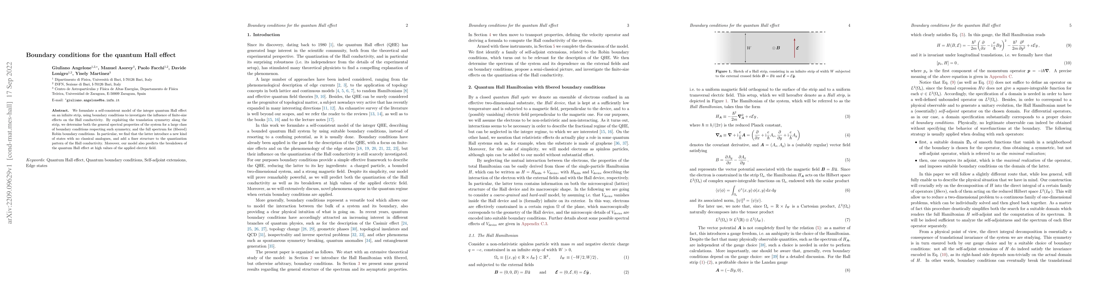 Thumbnail for Boundary conditions for the quantum Hall effect