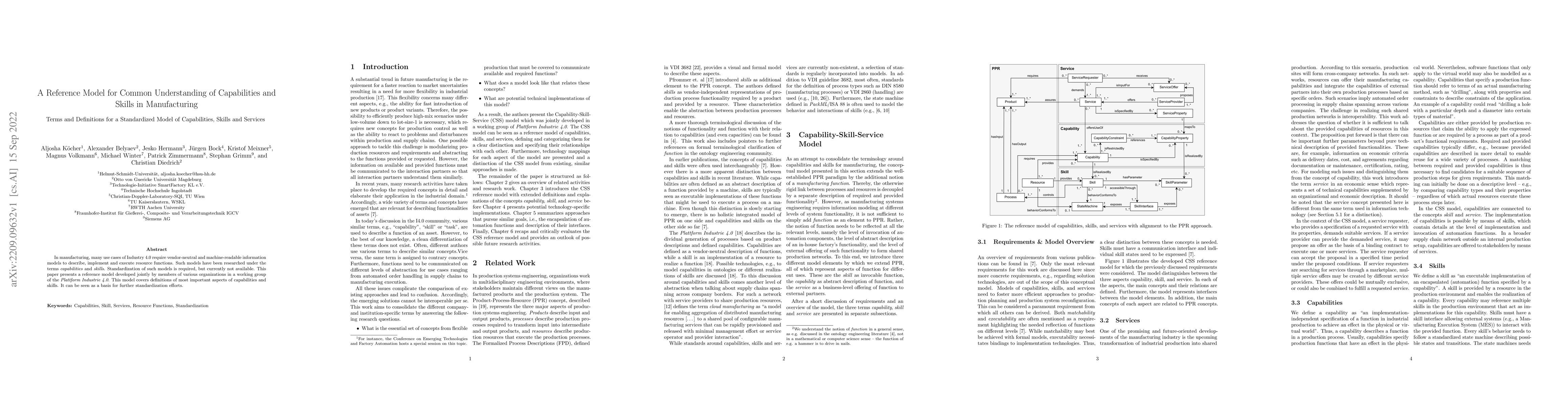 Thumbnail for A Reference Model for Common Understanding of Capabilities and Skills in
  Manufacturing