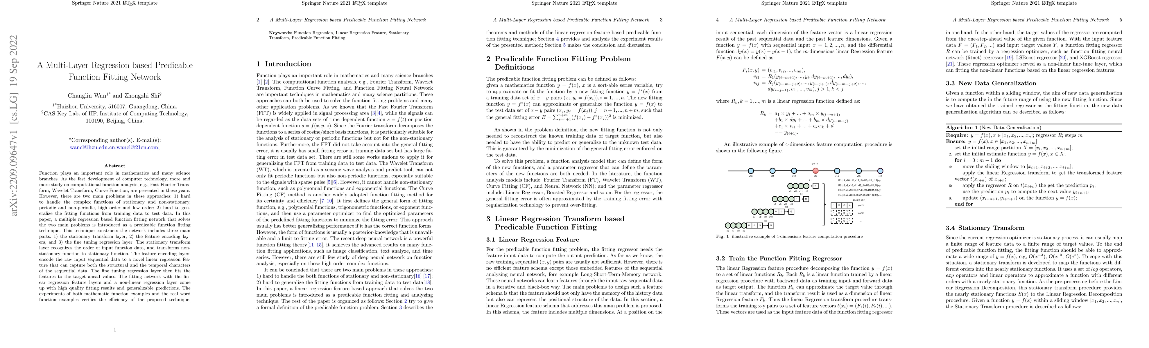 Thumbnail for A Multi-Layer Regression based Predicable Function Fitting Network
