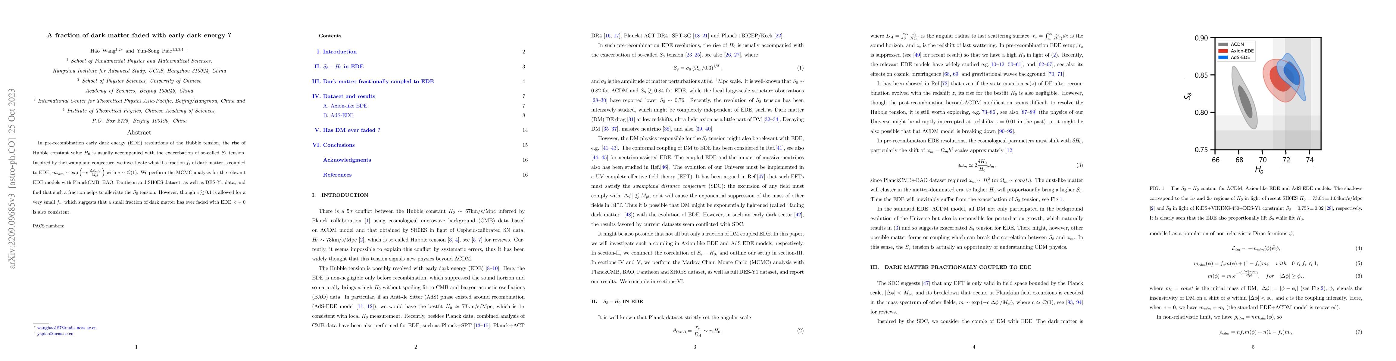 Thumbnail for Does the fraction of dark matter diminish with early dark energy?