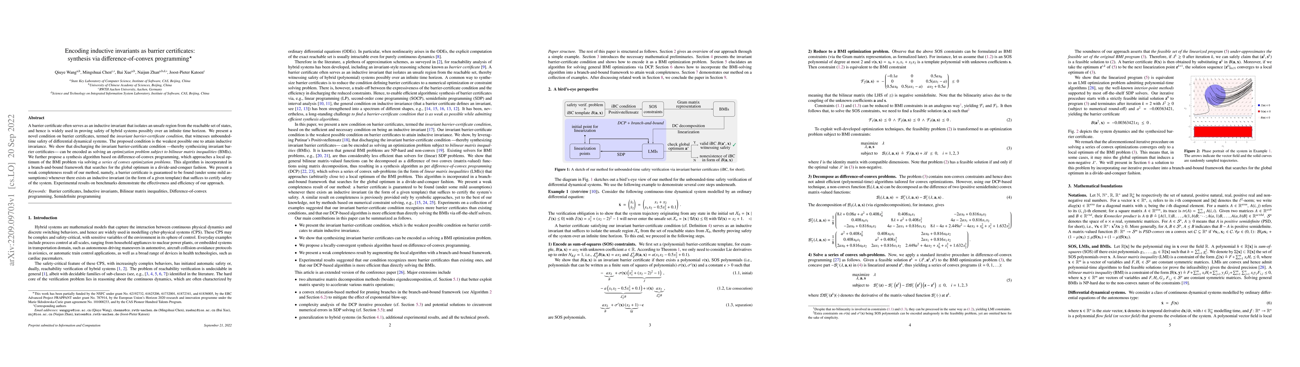 Thumbnail for Encoding inductive invariants as barrier certificates: synthesis via
  difference-of-convex programming