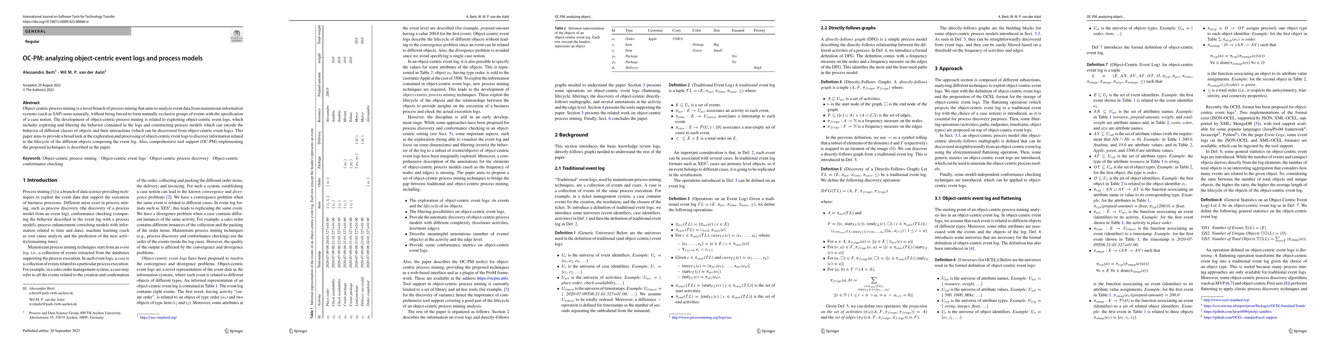 Thumbnail for OC-PM: Analyzing Object-Centric Event Logs and Process Models