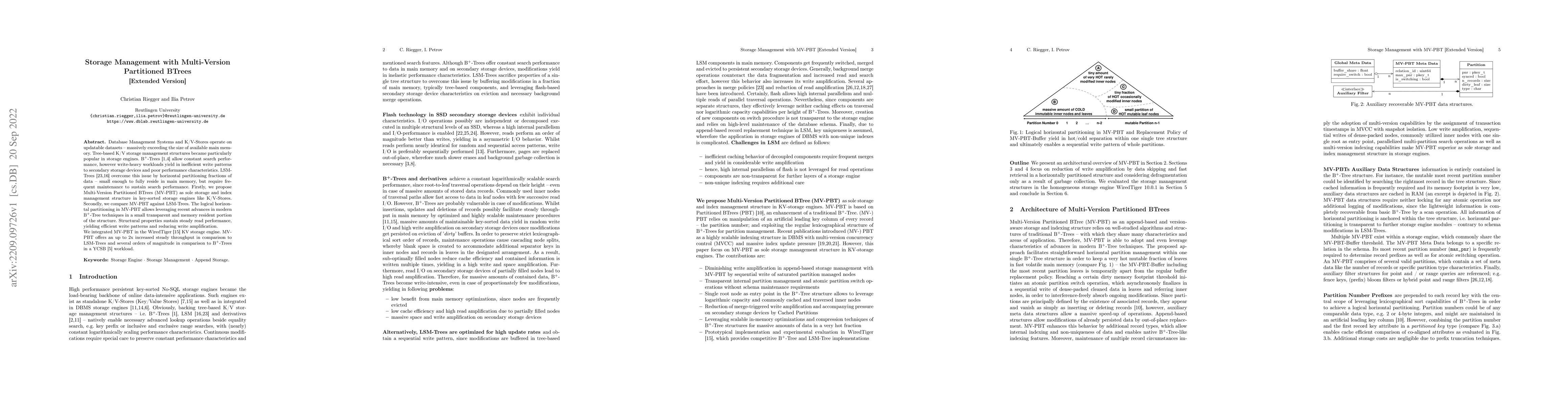 Thumbnail for Storage Management with Multi-Version Partitioned B-Trees