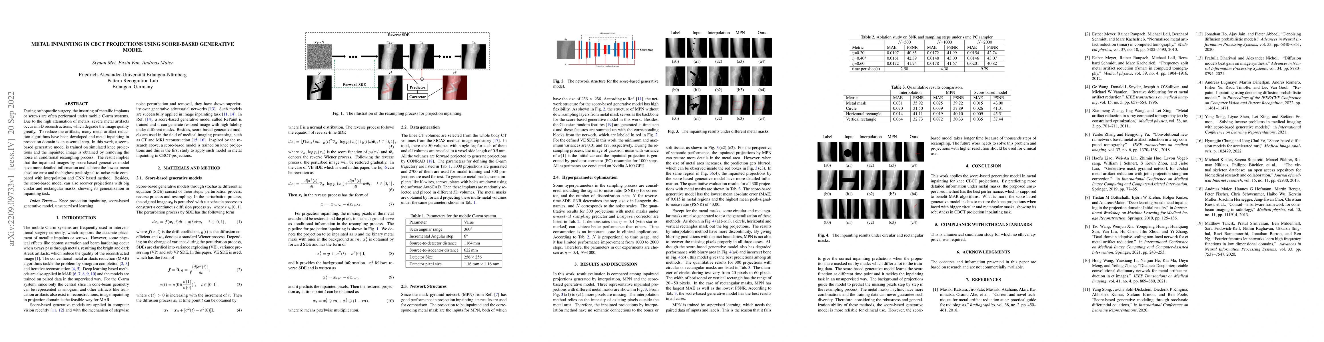 Thumbnail for Metal Inpainting in CBCT Projections Using Score-based Generative Model