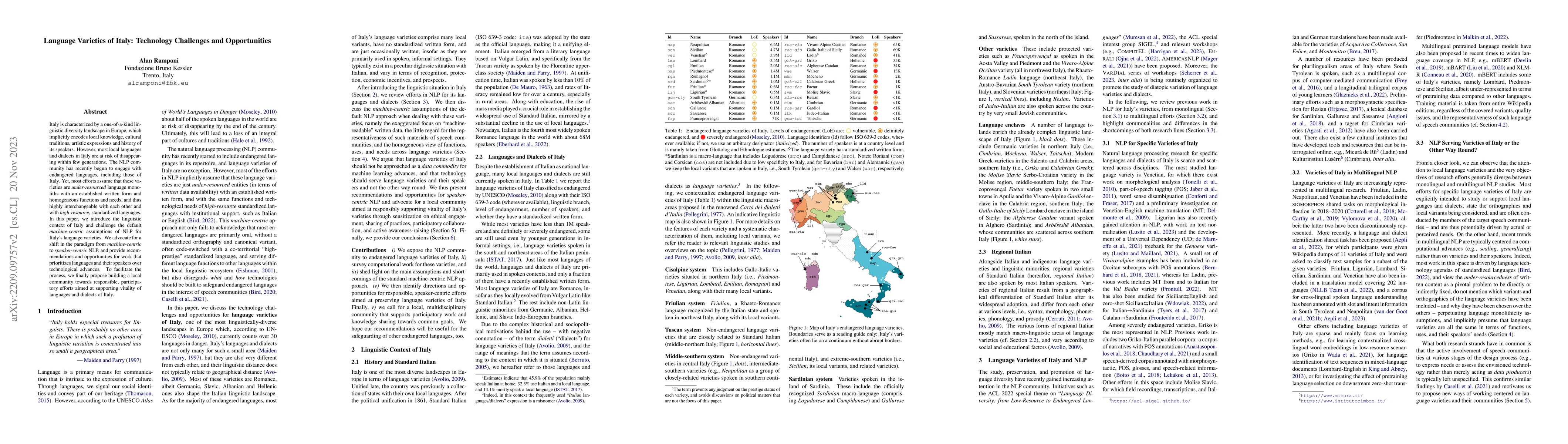 Thumbnail for Language Varieties of Italy: Technology Challenges and Opportunities