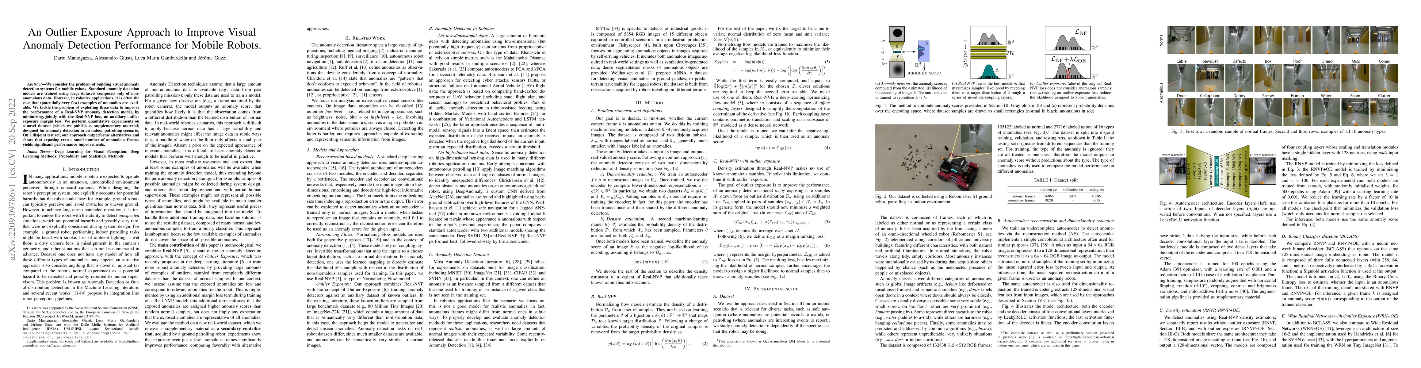 Thumbnail for An Outlier Exposure Approach to Improve Visual Anomaly Detection
  Performance for Mobile Robots