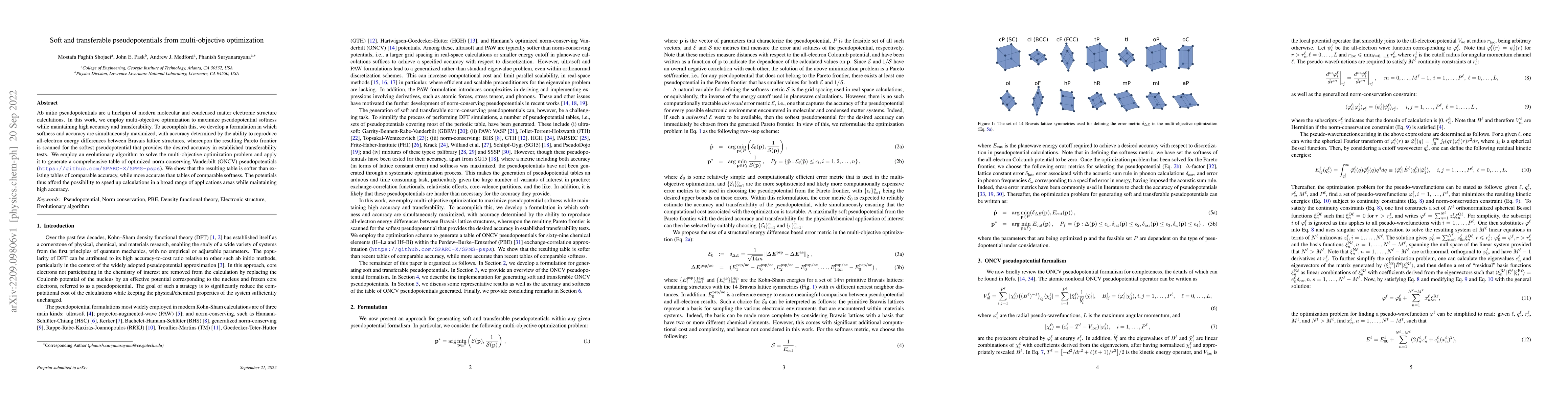 Thumbnail for Soft and transferable pseudopotentials from multi-objective optimization