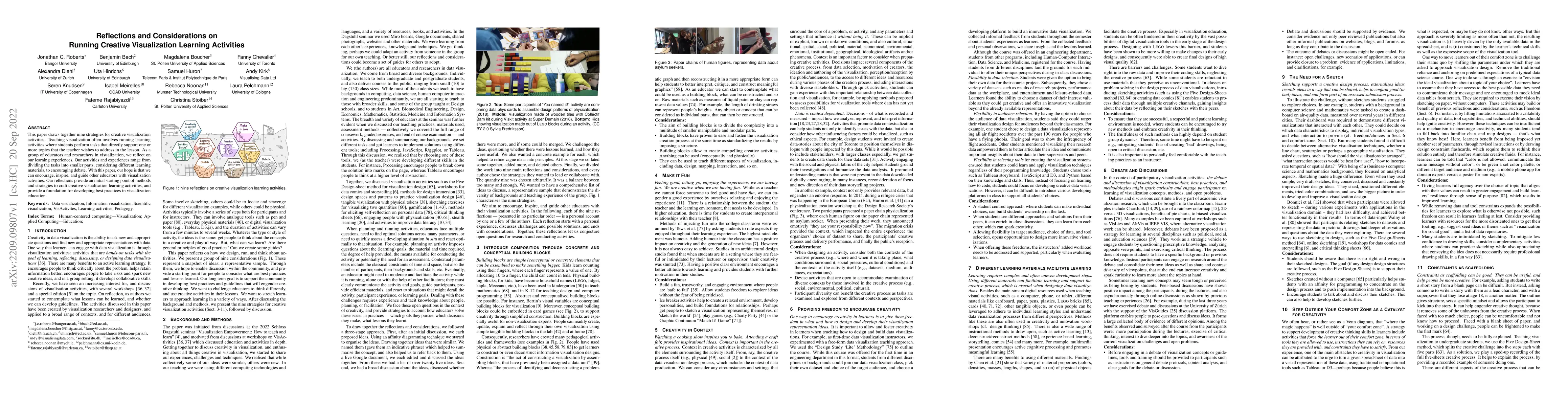 Thumbnail for Reflections and Considerations on Running Creative Visualization
  Learning Activities