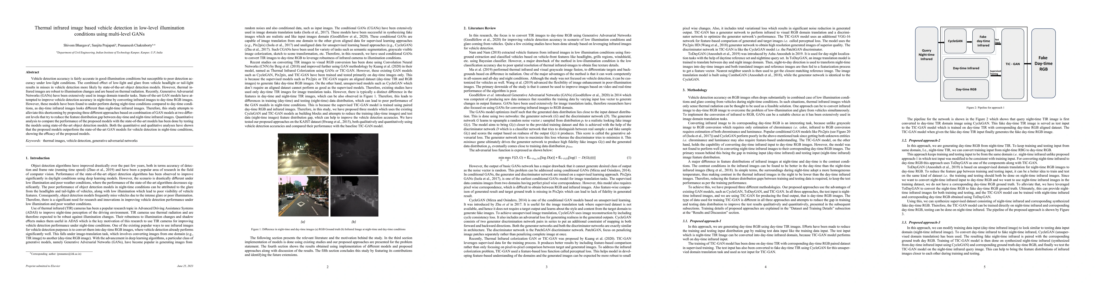 Thumbnail for Thermal infrared image based vehicle detection in low-level illumination
  conditions using multi-level GANs