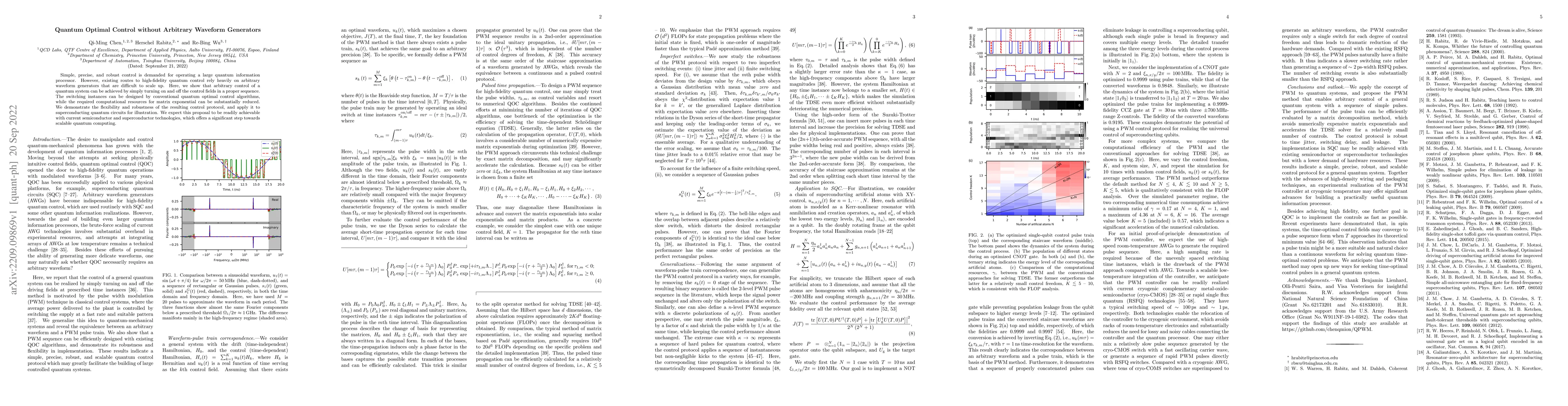 Thumbnail for Quantum Optimal Control without Arbitrary Waveform Generators