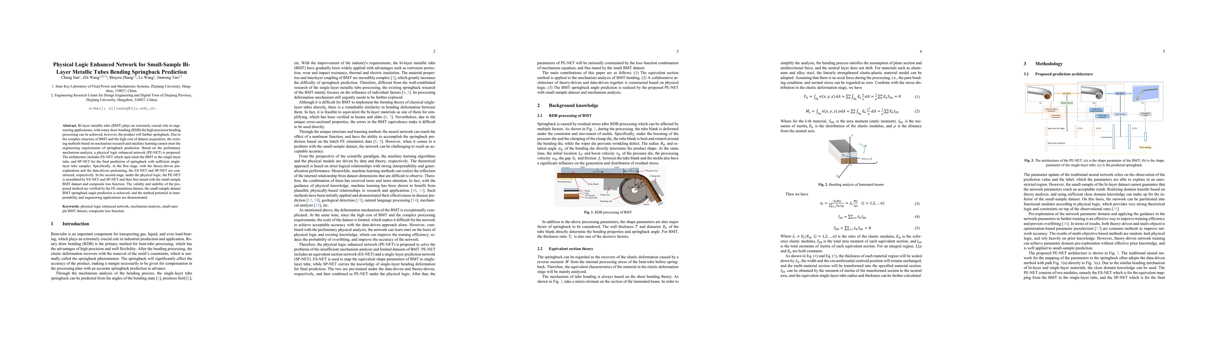 Thumbnail for Physical Logic Enhanced Network for Small-Sample Bi-Layer Metallic Tubes
  Bending Springback Prediction
