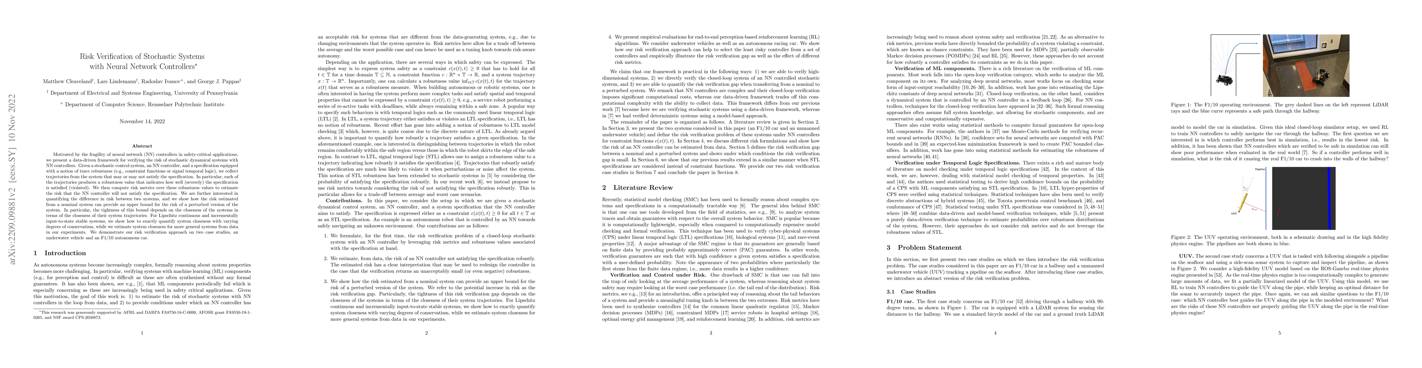 Thumbnail for Risk Verification of Stochastic Systems with Neural Network Controllers