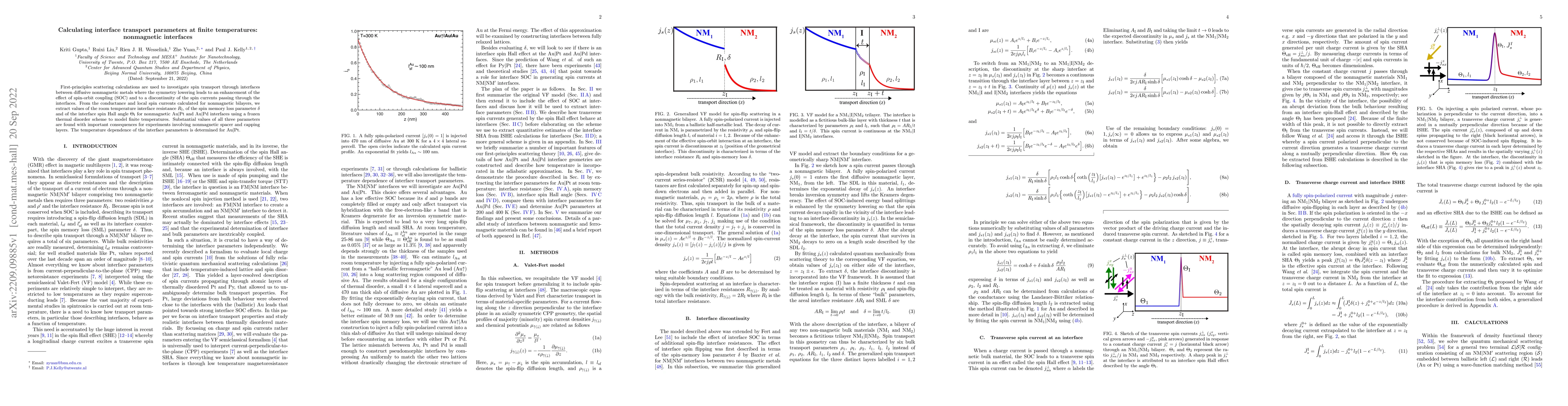 Thumbnail for Calculating interface transport parameters at finite temperatures:
  Nonmagnetic interfaces