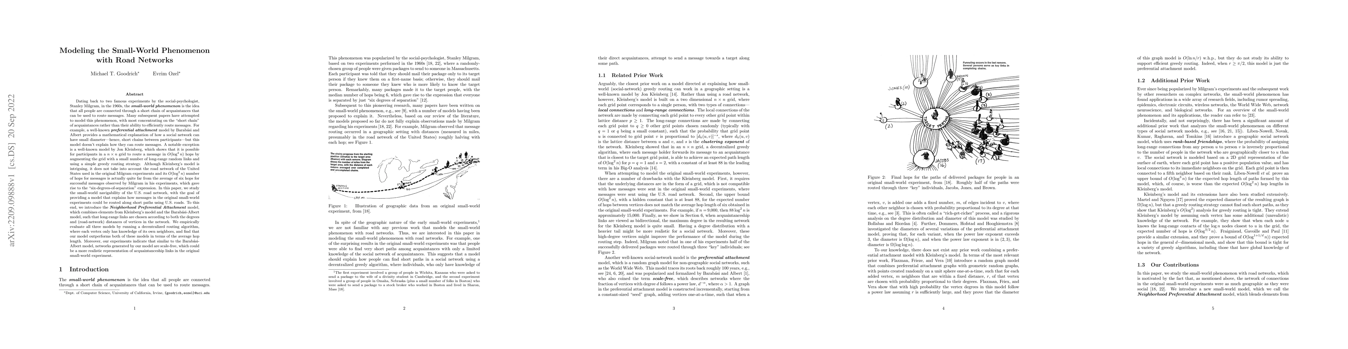 Thumbnail for Modeling the Small-World Phenomenon with Road Networks