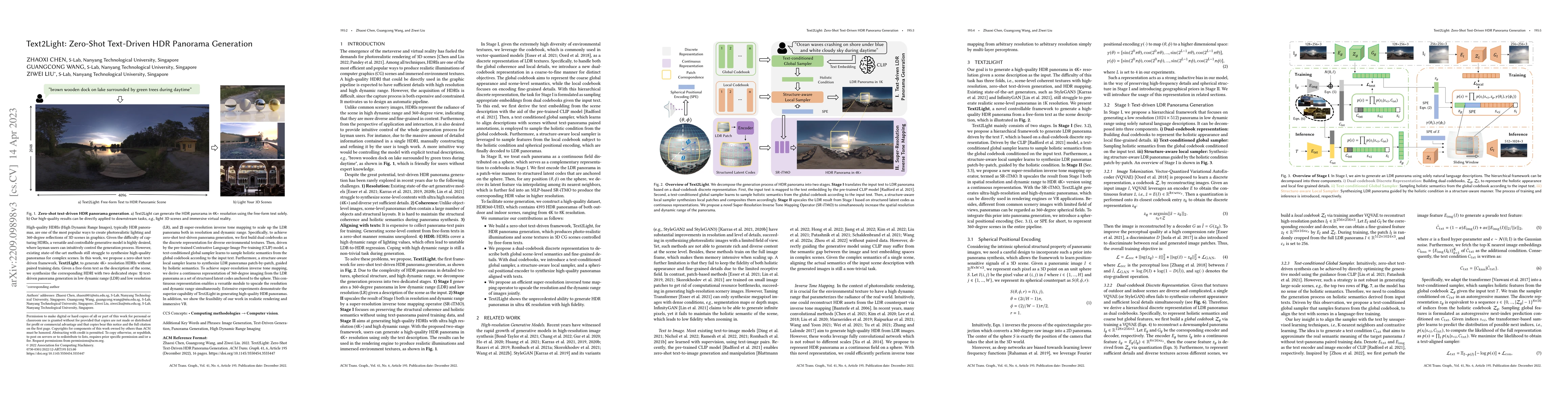 Thumbnail for Text2Light: Zero-Shot Text-Driven HDR Panorama Generation