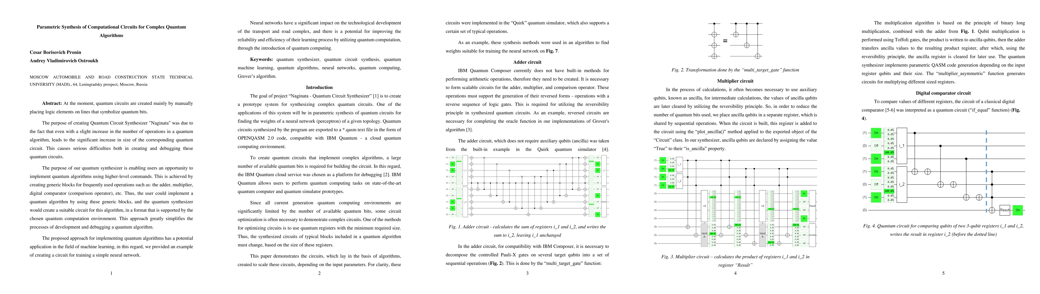 Thumbnail for Parametric Synthesis of Computational Circuits for Complex Quantum
  Algorithms