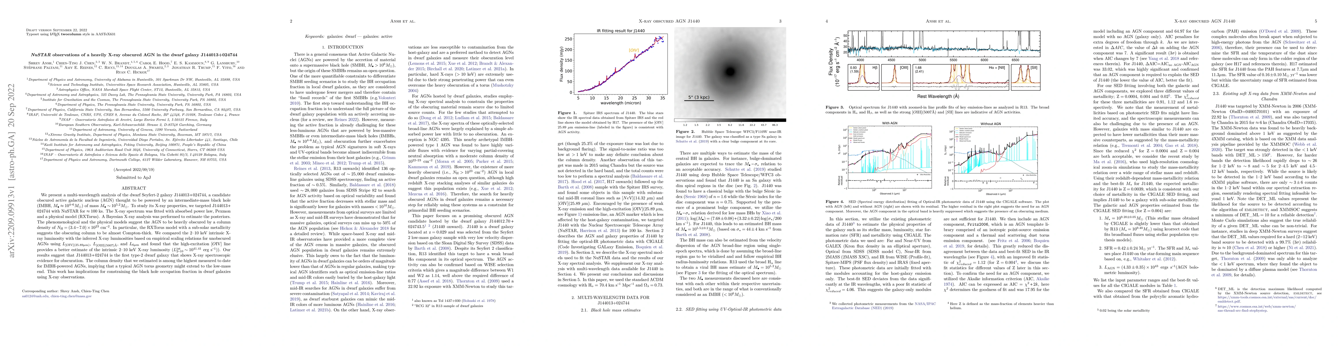 Thumbnail for NuSTAR observations of a heavily X-ray obscured AGN in the dwarf galaxy
  J144013+024744