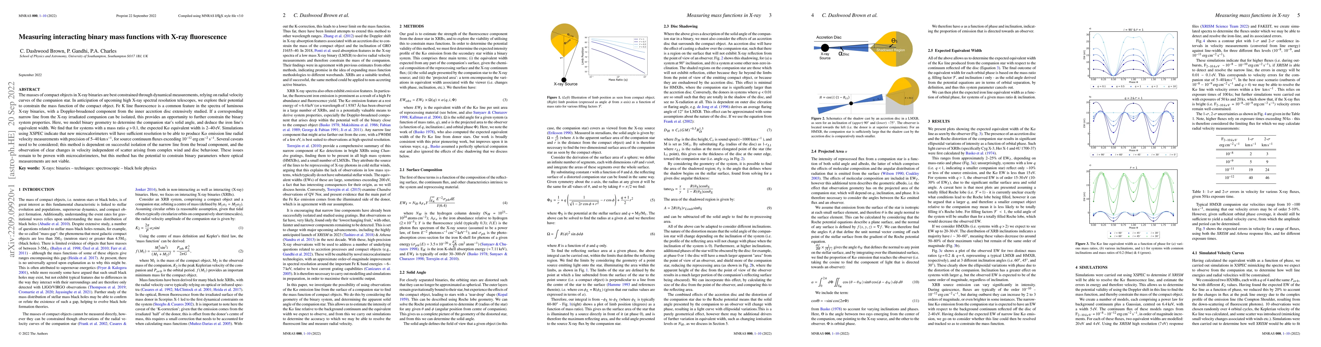 Thumbnail for Measuring interacting binary mass functions with X-ray fluorescence