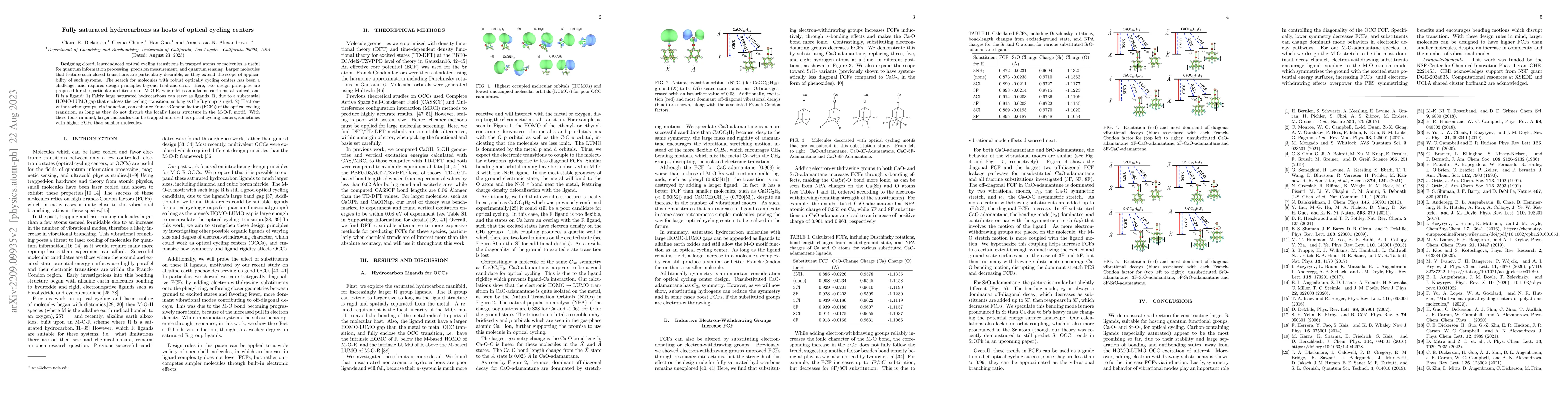 Thumbnail for Fully saturated hydrocarbons as hosts of optical cycling centers