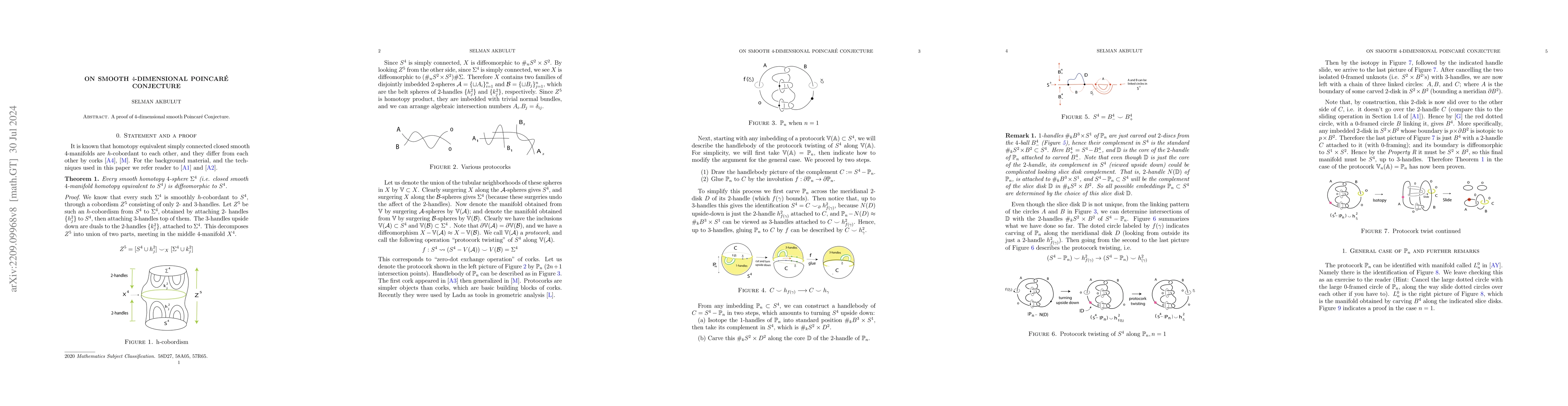 Thumbnail for On 4-dimensional smooth Poincare conjecture