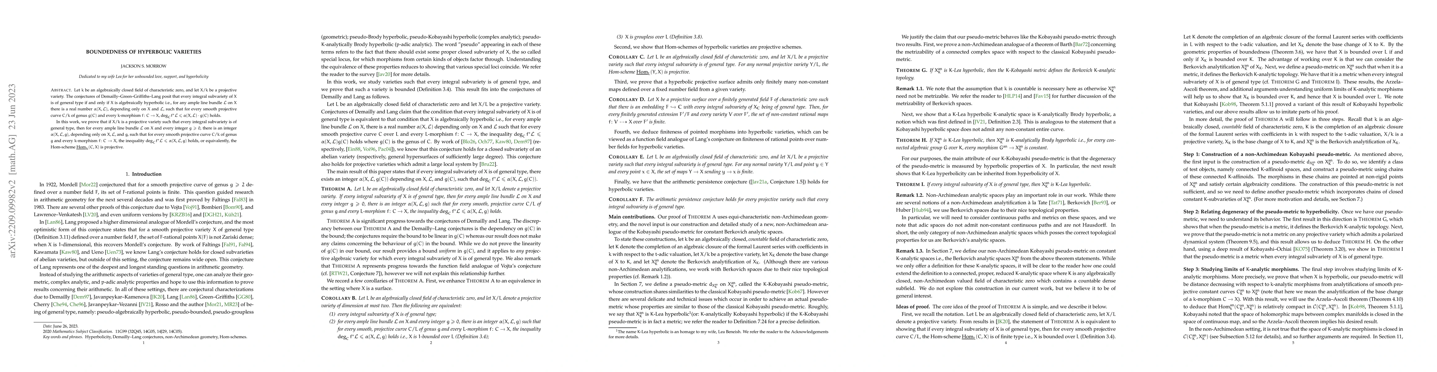 Thumbnail for Boundedness of hyperbolic varieties