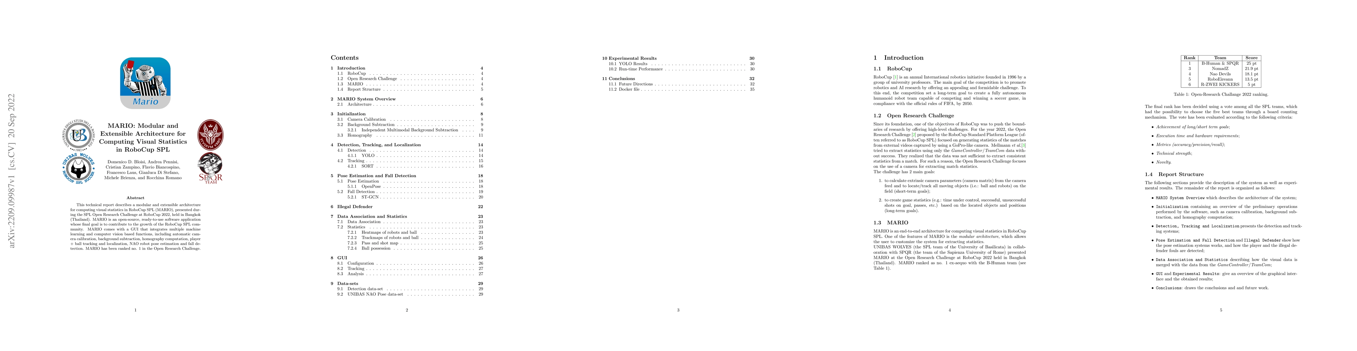 Thumbnail for MARIO: Modular and Extensible Architecture for Computing Visual
  Statistics in RoboCup SPL
