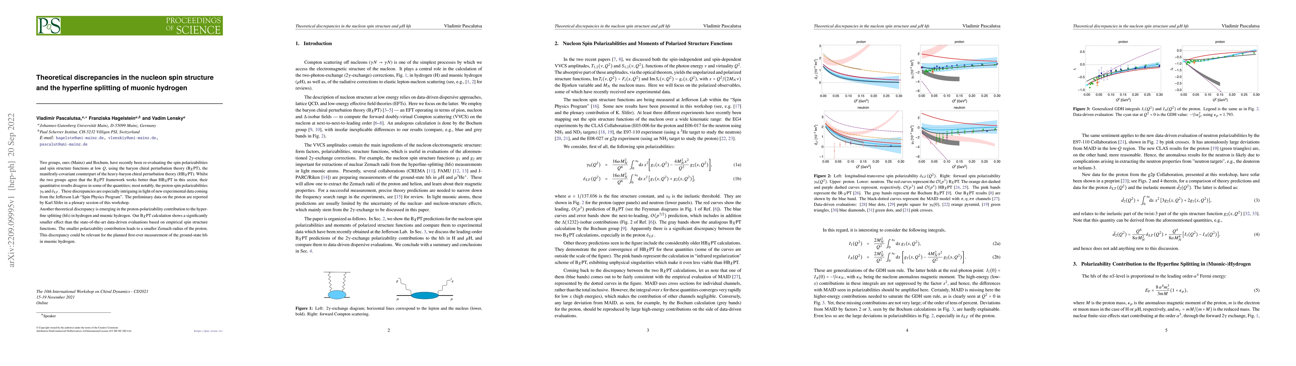 Thumbnail for Theoretical discrepancies in the nucleon spin structure and the
  hyperfine splitting of muonic hydrogen