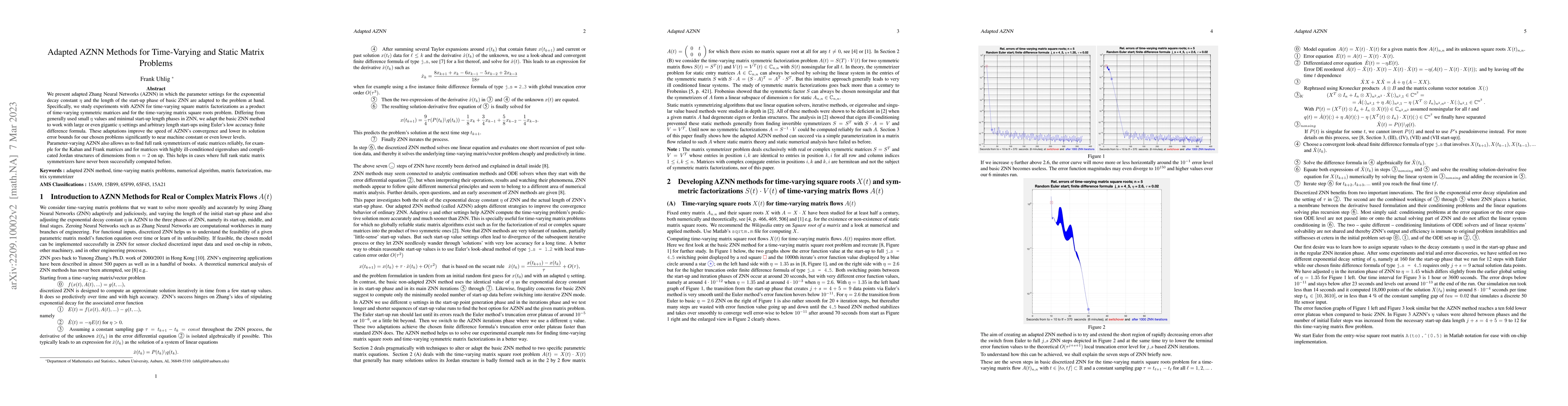 Thumbnail for Adapted AZNN Methods for Time-Varying and Static Matrix Problems