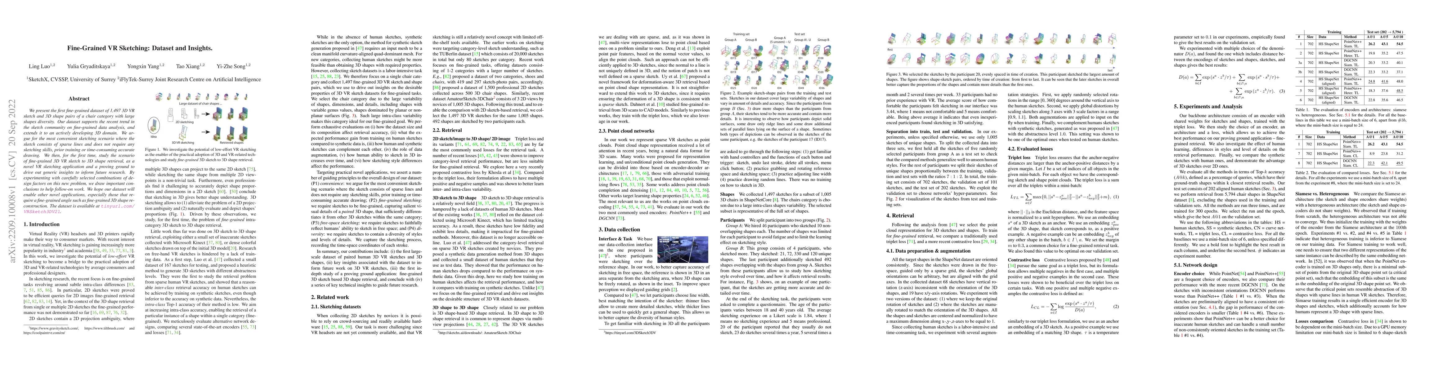 Thumbnail for Fine-Grained VR Sketching: Dataset and Insights