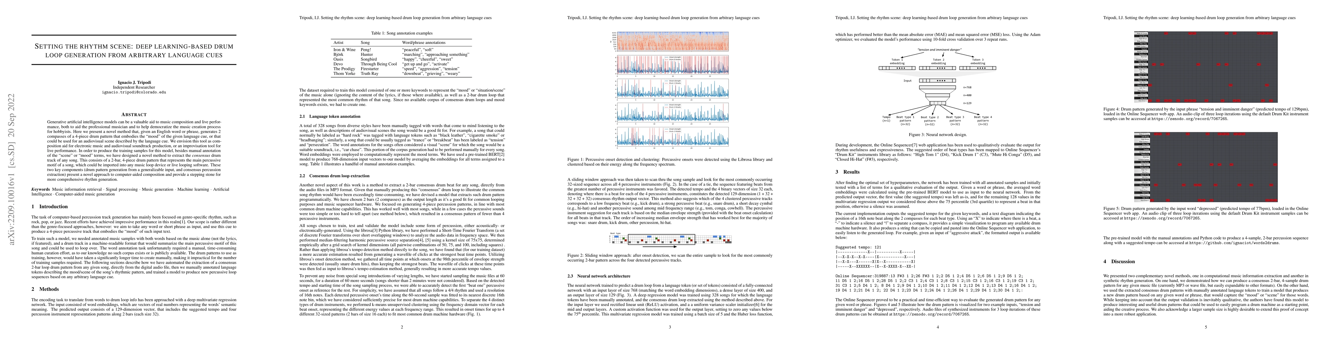 Thumbnail for Setting the rhythm scene: deep learning-based drum loop generation from
  arbitrary language cues