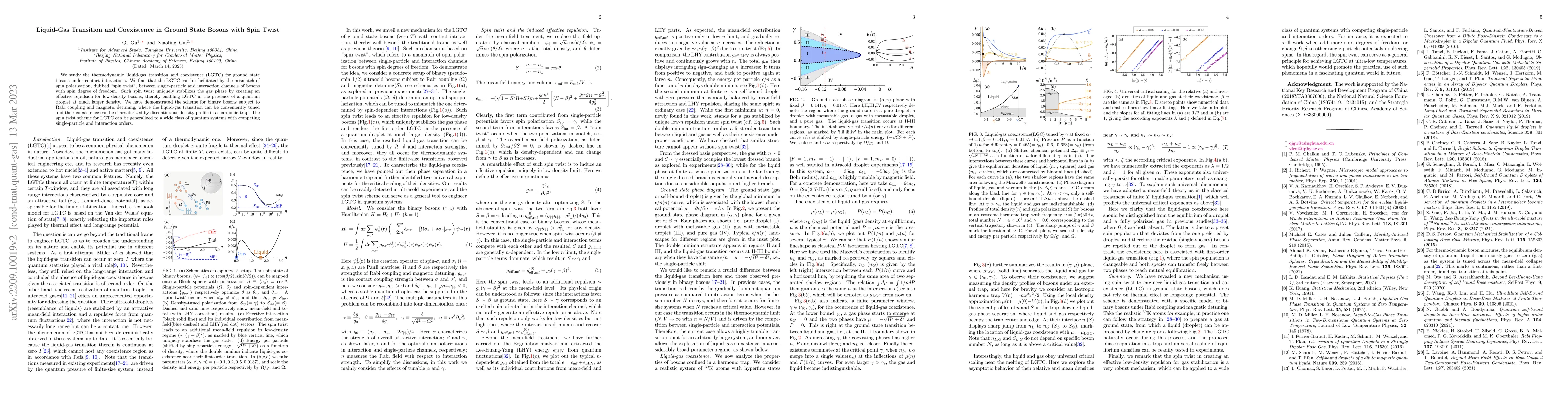 Thumbnail for Liquid-gas transition and coexistence in ground-state bosons with spin
  twist