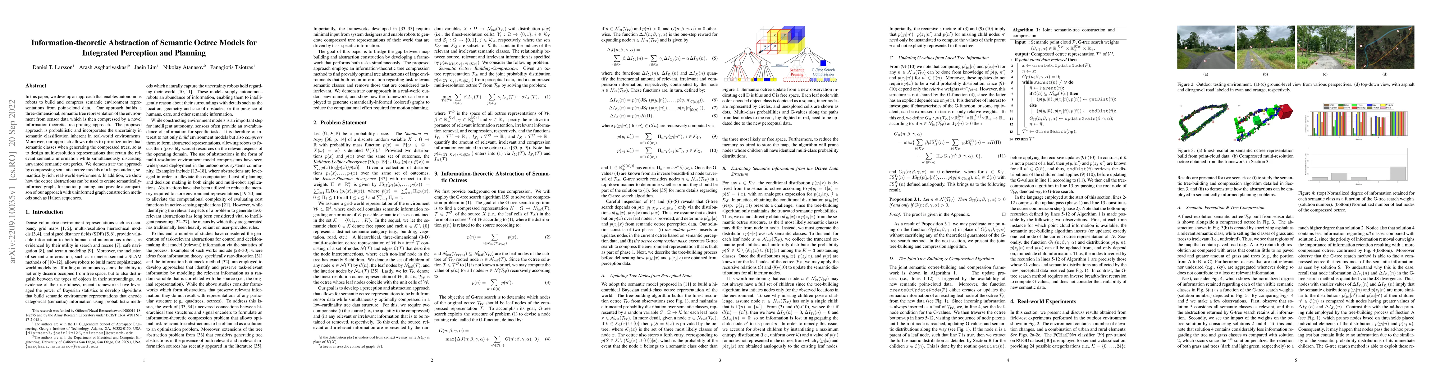 Thumbnail for Information-theoretic Abstraction of Semantic Octree Models for
  Integrated Perception and Planning