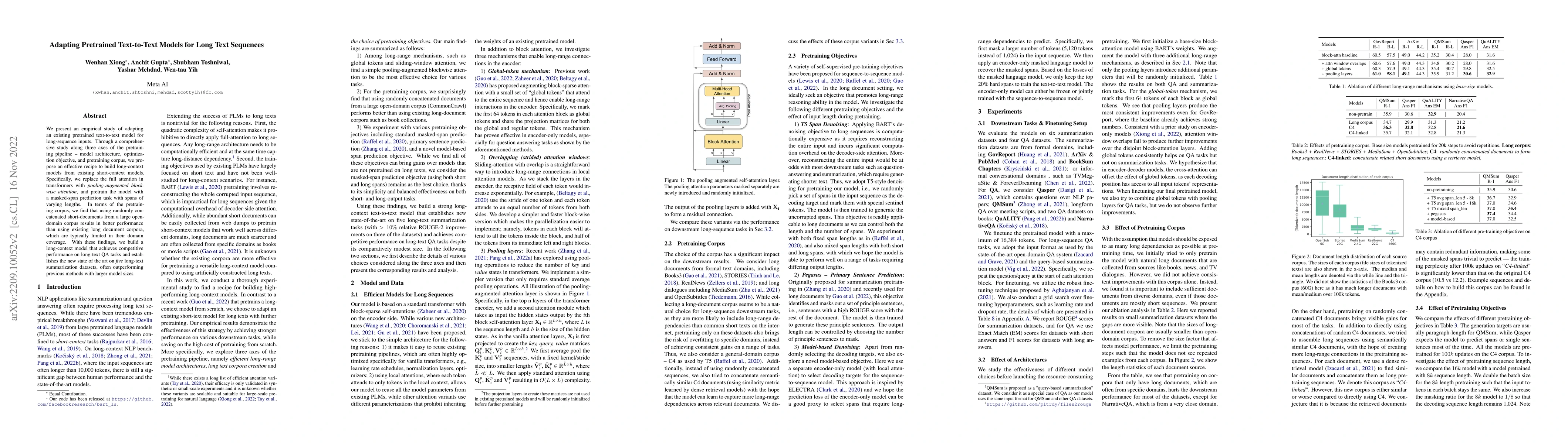 Thumbnail for Adapting Pretrained Text-to-Text Models for Long Text Sequences