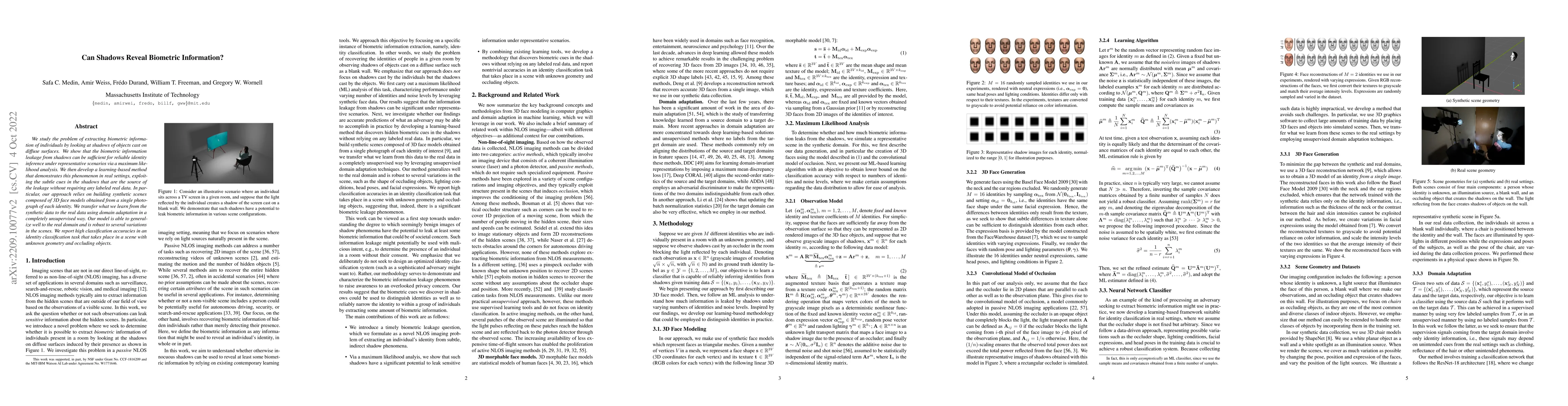 Thumbnail for Can Shadows Reveal Biometric Information?