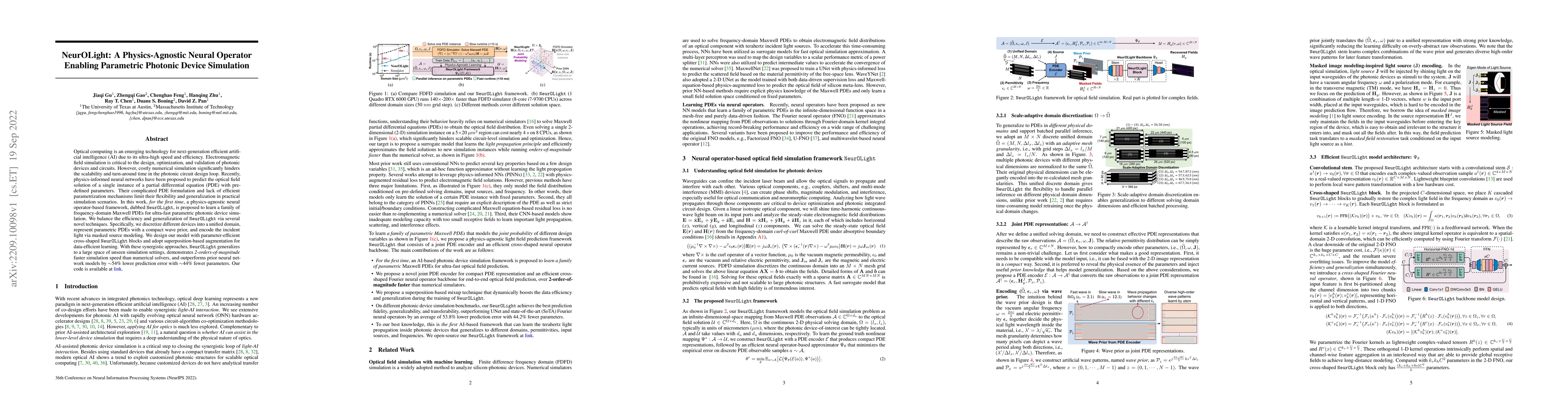 Thumbnail for NeurOLight: A Physics-Agnostic Neural Operator Enabling Parametric
  Photonic Device Simulation