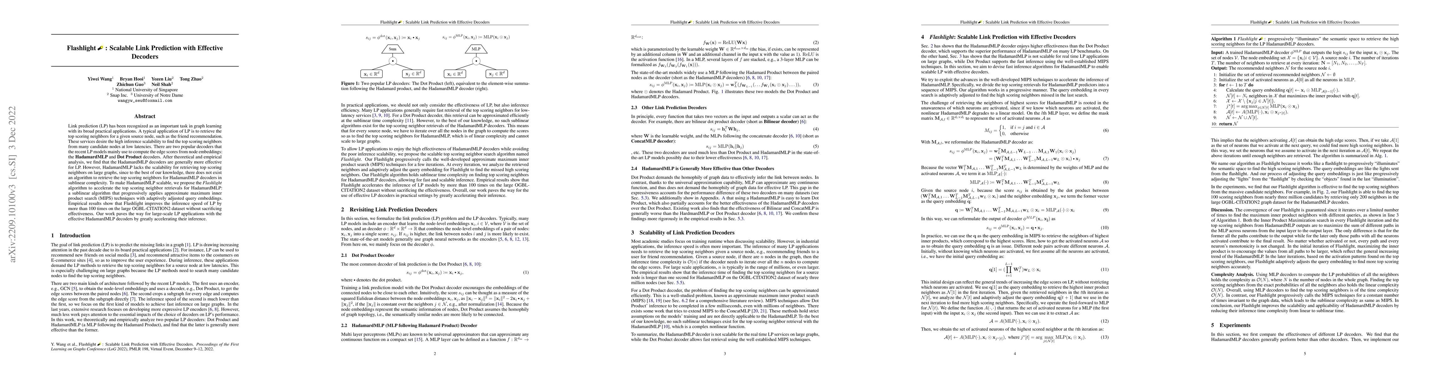 Thumbnail for Flashlight: Scalable Link Prediction with Effective Decoders