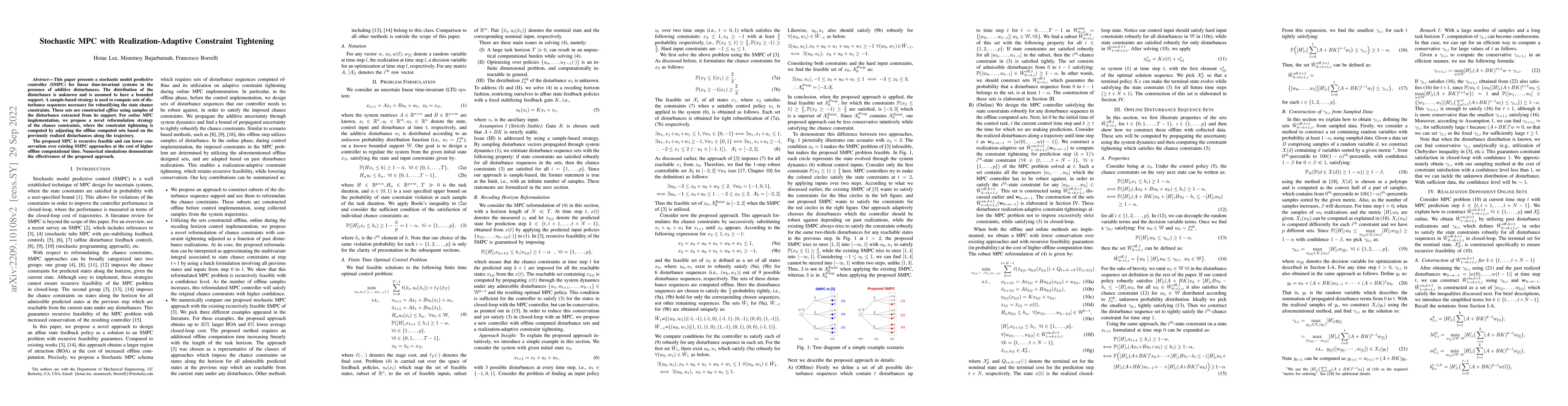 Thumbnail for Stochastic MPC with Realization-Adaptive Constraint Tightening