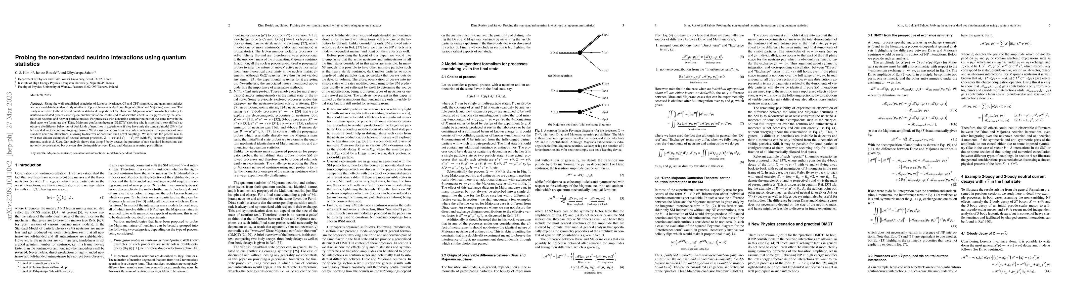 Thumbnail for Probing the non-standard neutrino interactions using quantum statistics