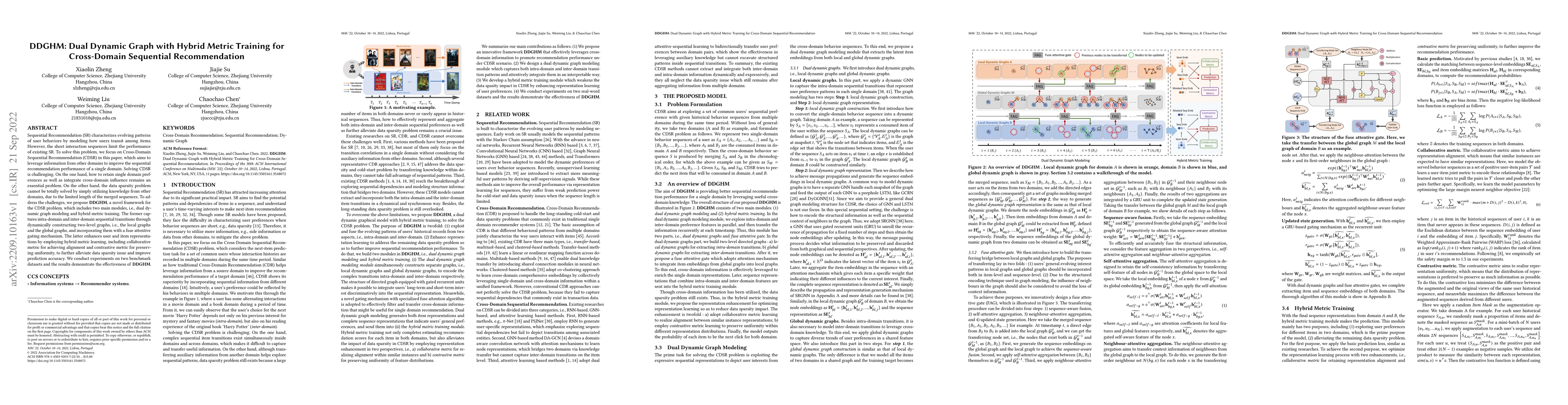 Thumbnail for DDGHM: Dual Dynamic Graph with Hybrid Metric Training for Cross-Domain
  Sequential Recommendation