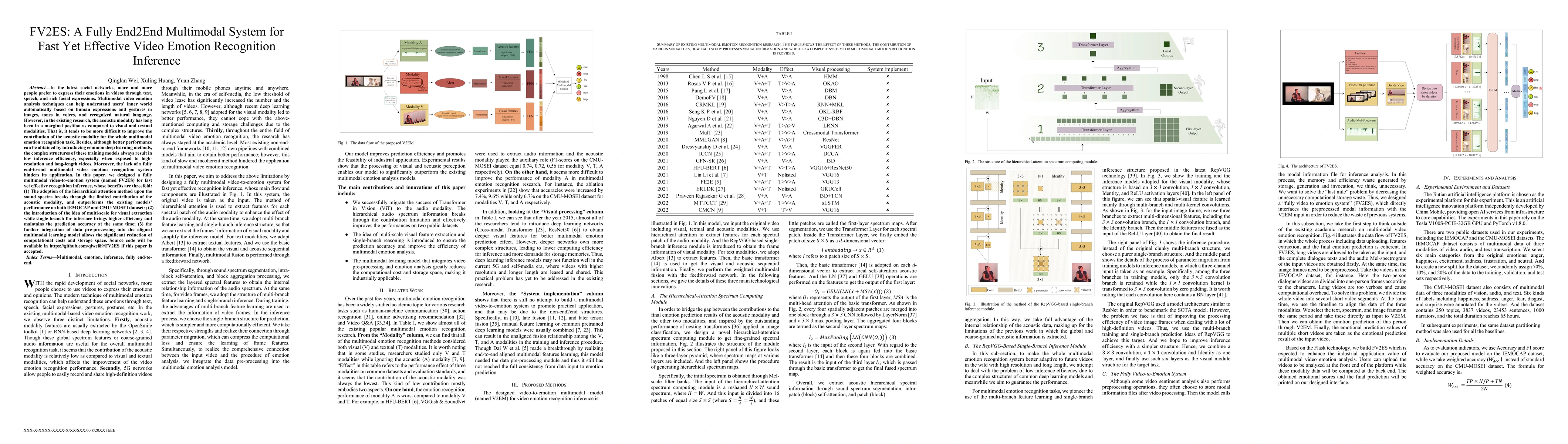 Thumbnail for FV2ES: A Fully End2End Multimodal System for Fast Yet Effective Video
  Emotion Recognition Inference