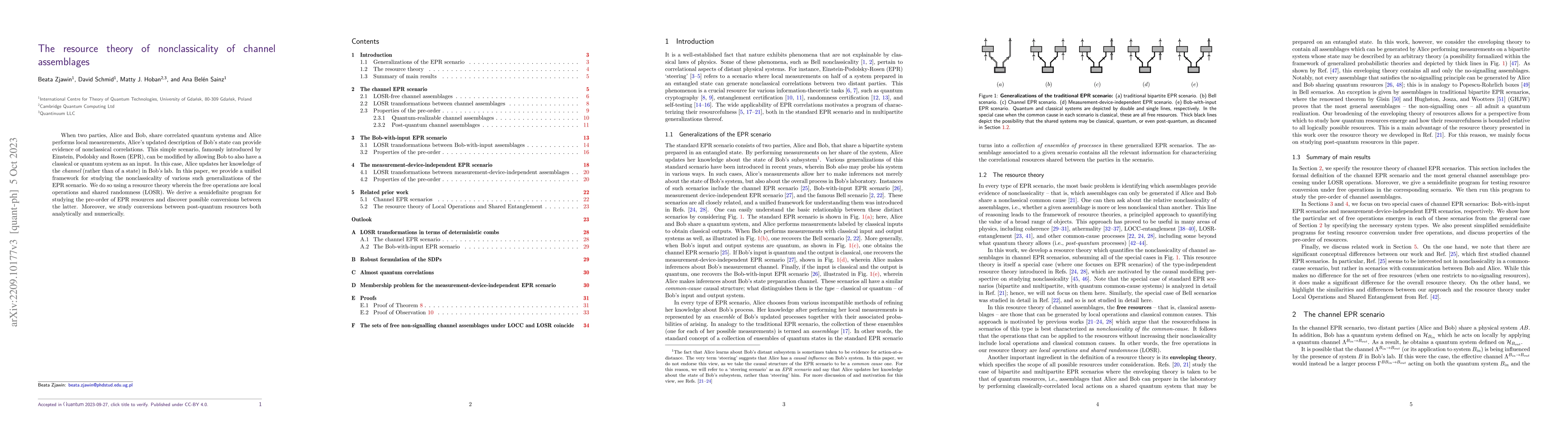 Thumbnail for The resource theory of nonclassicality of channel assemblages