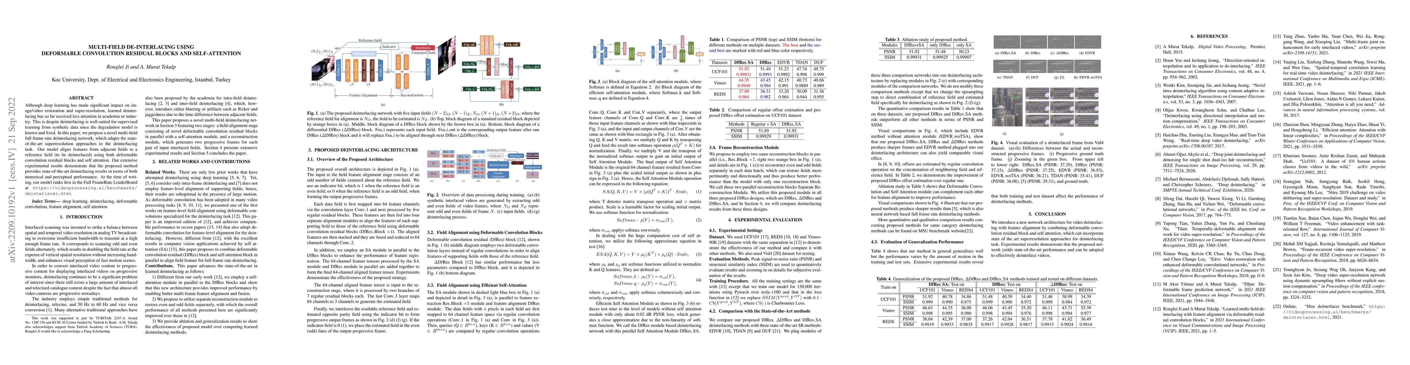 Thumbnail for Multi-Field De-interlacing using Deformable Convolution Residual Blocks
  and Self-Attention