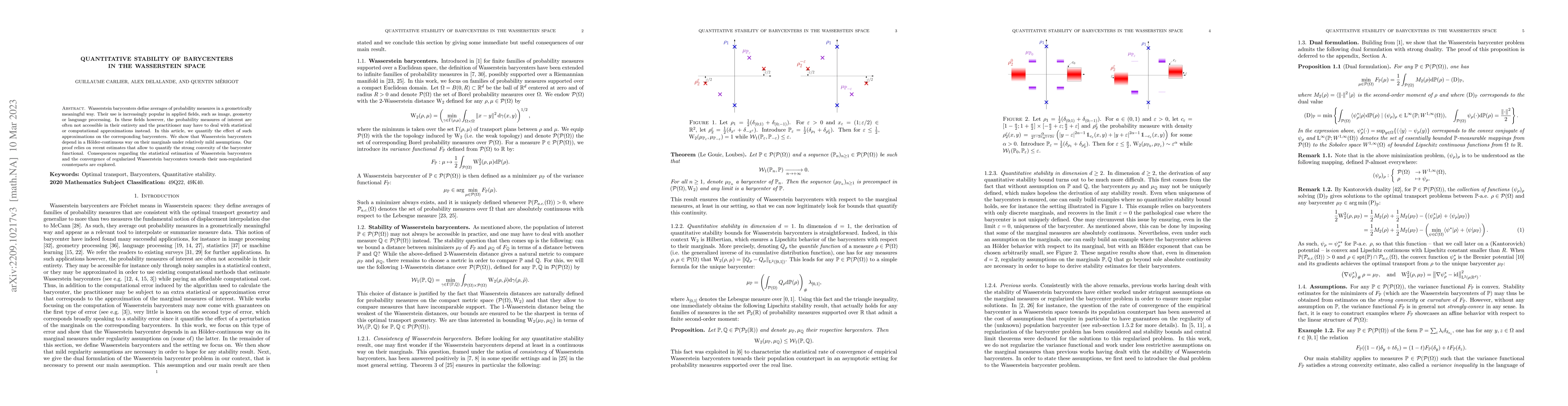 Thumbnail for Quantitative Stability of Barycenters in the Wasserstein Space