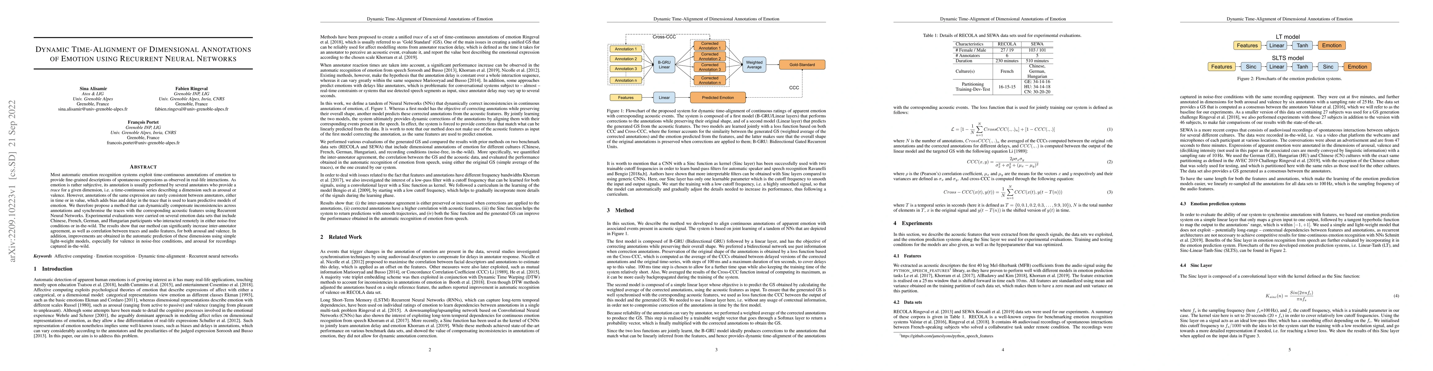 Thumbnail for Dynamic Time-Alignment of Dimensional Annotations of Emotion using
  Recurrent Neural Networks